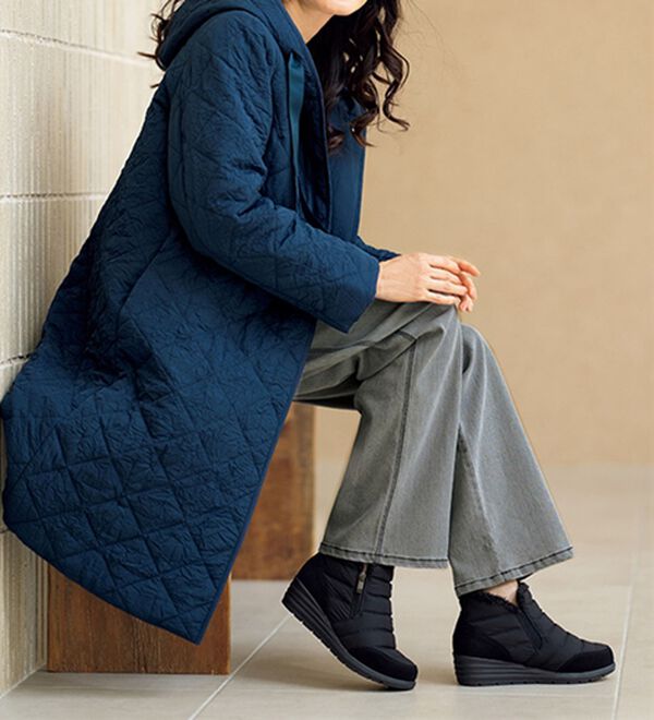 ルフラン（ルフラン）の「ワッシャー素材中わたロングコート（ロングコート）」｜詳細画像