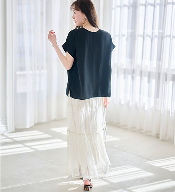 RANAN（ラナン）の「前後2WAYハーフジップブラウス（ブラウス）」｜詳細画像