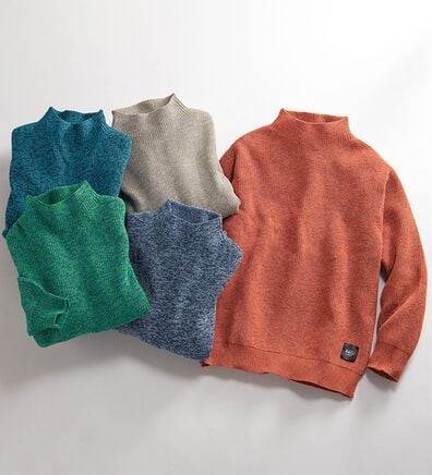 「＜イネド　オム＞杢調ボトルネックセーター（メンズニット・セーター）」