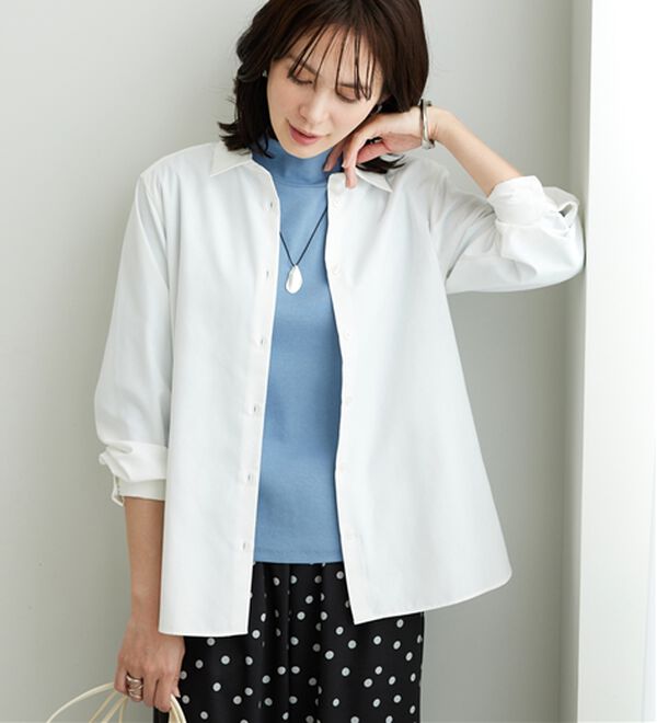 「シンプルデザイン！ハイネックプルオーバー（カットソー）」｜詳細画像