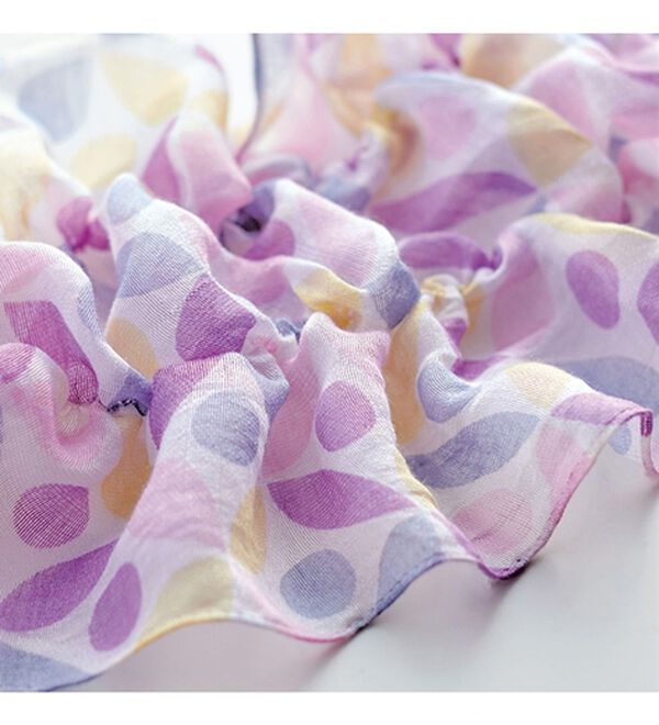 BELLUNA（ベルーナ）の「着脱簡単！コットンシルクフリルスカーフ（ストール・スカーフ・マフラー）」｜詳細画像