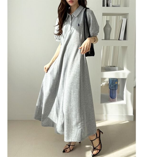 GeeRA（ジーラ）の「【Ｕ．Ｓ．ＰＯＬＯＡＳＳＮ】ポロ衿ワンピ―ス（その他ワンピース）」｜詳細画像