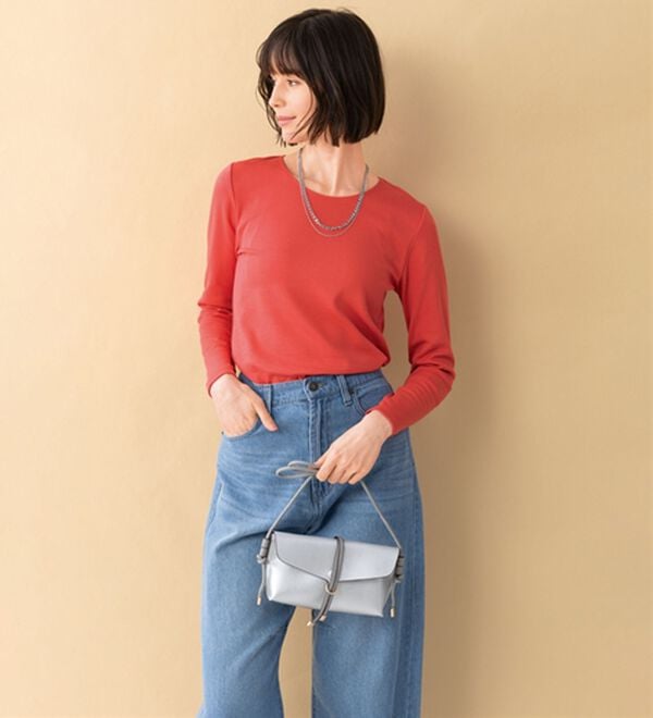 LAVIENNE（ラヴィエンヌ）の「もっとあったか！肌側綿クルーネックプルオーバー（肌着・インナーウェア）」｜詳細画像