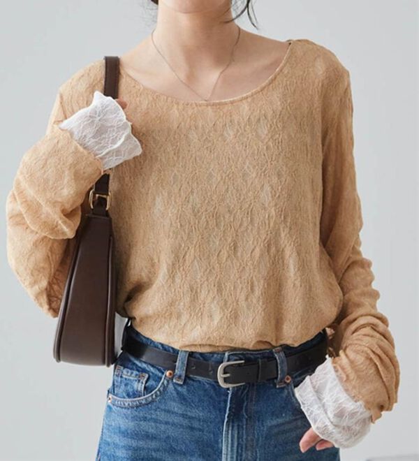 RANAN（ラナン）の「リバーシブルシアーレースＴ（カットソー）」｜詳細画像