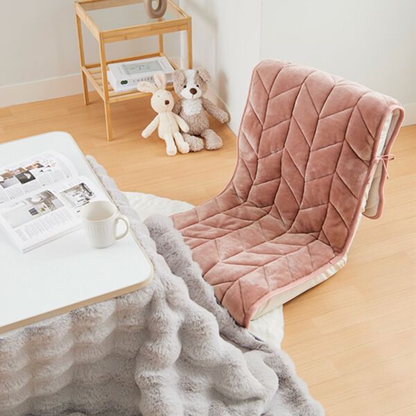 iellio（イエリオ）の「あったかフランネルチェアカバー＜座椅子カバー・こたつ椅子カバー・吸湿発熱・抗菌防臭＞（チェアカバー・チェアパッド）」｜詳細画像