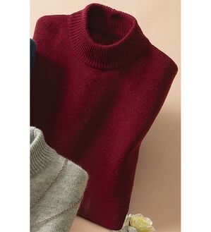 ルフラン（ルフラン）の「選べる！洗えるぬくもりウール１００％セーター（ニット・セーター）」｜ボルドー