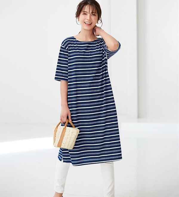 LAVIENNE（ラヴィエンヌ）の「サラッとゆったり快適ワンピース（カットソーワンピース）」｜詳細画像