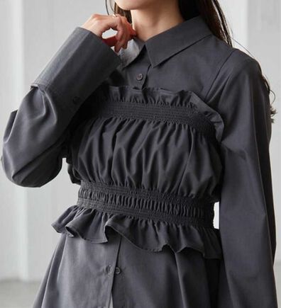 RANAN（ラナン）の「ビスチェ&times;レギュラーカラーシャツ（シャツ）」