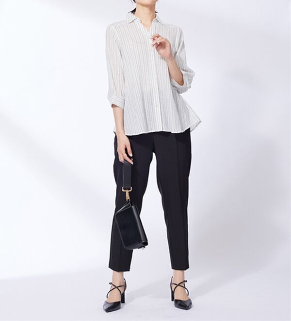 BELLUNA（ベルーナ）の「スキッパー衿ぽこぽこ素材ブラウス（ブラウス）」｜詳細画像