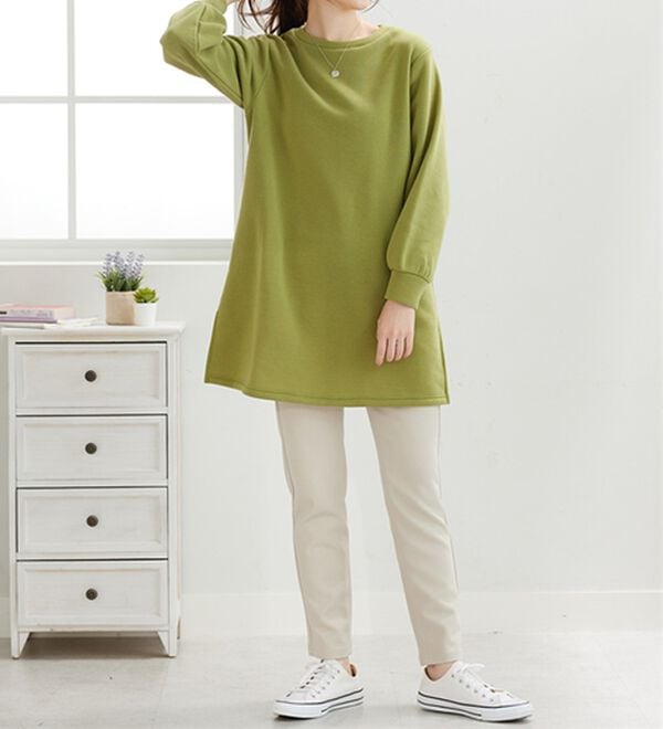 BELLUNA（ベルーナ）の「ふんわり素材軽ぽかチュニックワンピ―ス（チュニックワンピース）」｜詳細画像