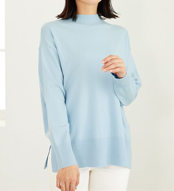 BELLUNA（ベルーナ）の「もちもち素材ハイネックニットプルオーバー（ニット・セーター）」｜詳細画像