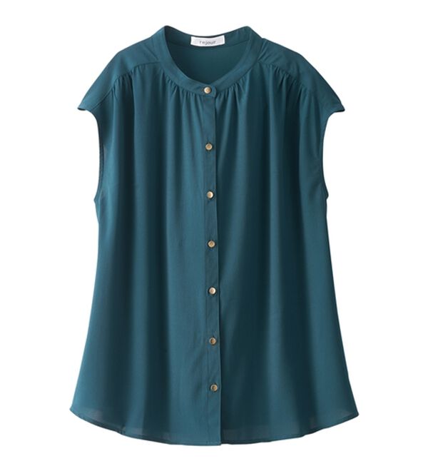 BELLUNA（ベルーナ）の「ギャザー使いフレンチスリーブブラウス（ブラウス）」｜詳細画像