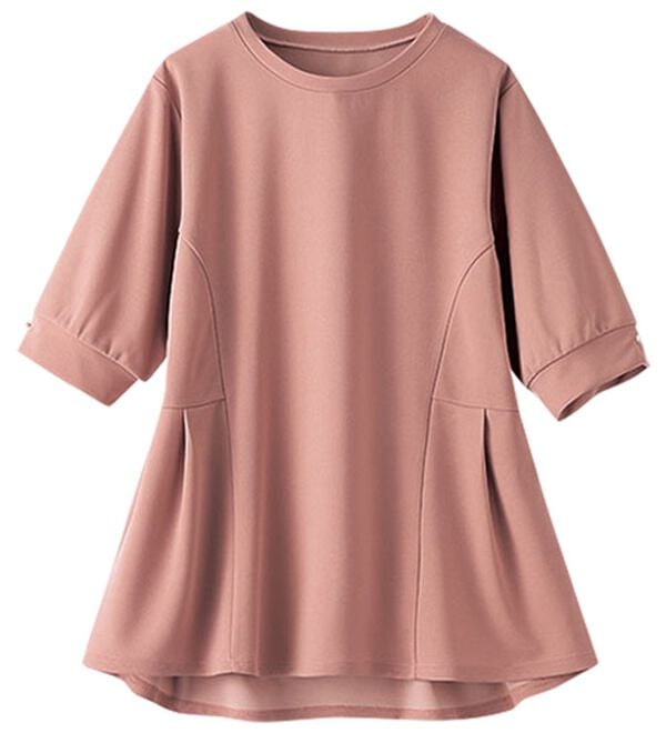 BELLUNA（ベルーナ）の「ジョーゼット素材タック使いＴブラウス（ブラウス）」｜詳細画像