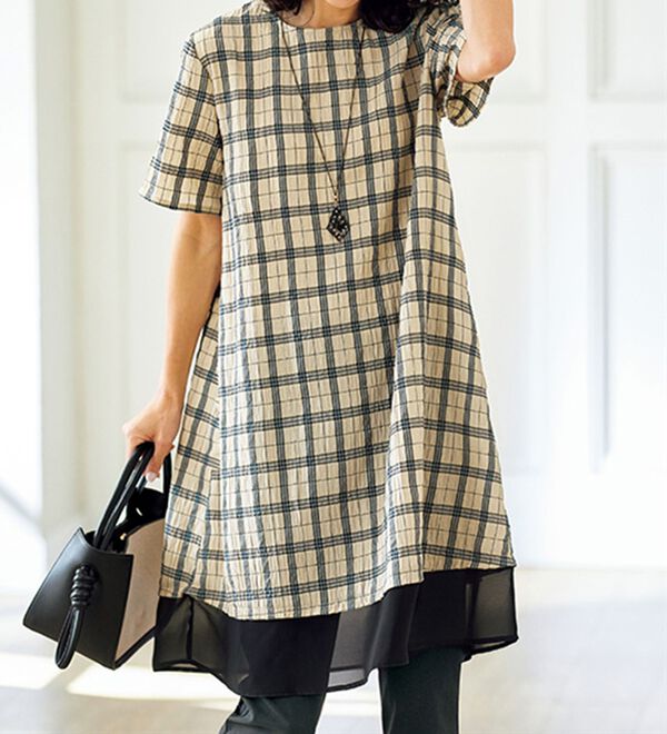 美品 バーバリーブルーレーベル ノバチュニック柄 プリーツワンピース BURBERRY ブルーレーベル ノバチュニック柄 プリーツワンピース