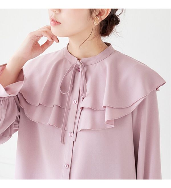 alotta（アロッタ）の「ラッフルカラーデザインブラウス（ブラウス）」｜詳細画像