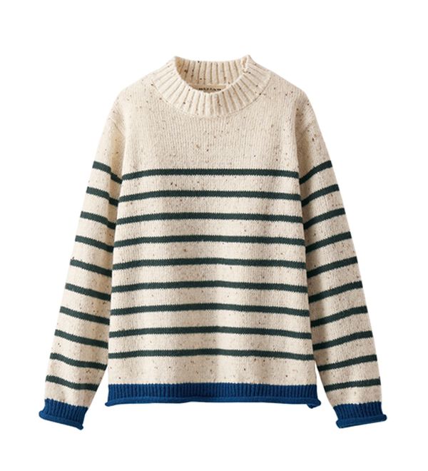 BELLUNA（ベルーナ）の「カラーネップ入り配色ボーダープルオーバー（カットソー）」｜詳細画像