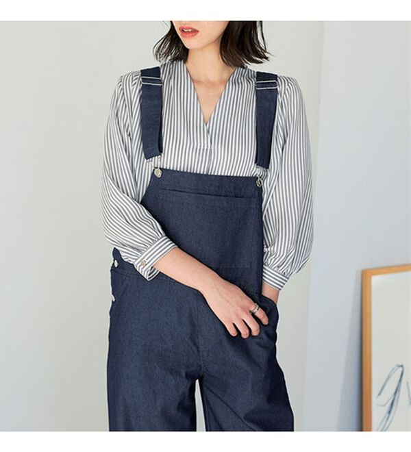 GeeRA（ジーラ）の「シルエットきれい！上品7分袖デザインブラウス（ブラウス）」｜詳細画像