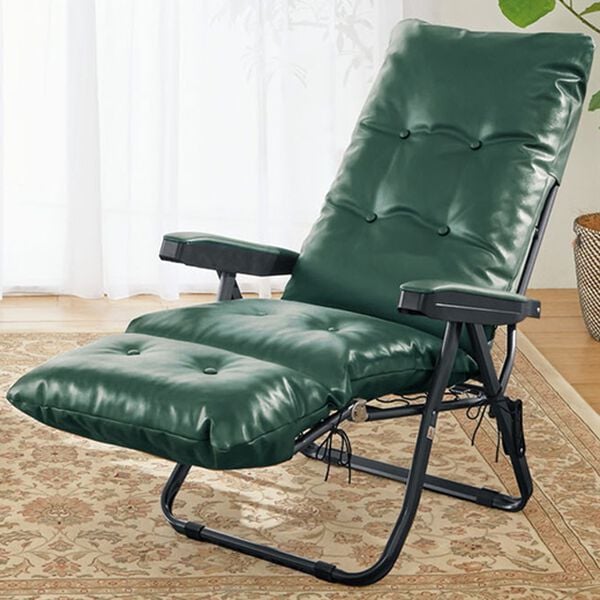 「フットレスト付リクライニングチェア２（椅子・チェア・スツール）」｜グリーン