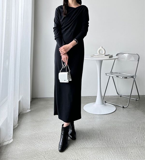 GeeRA（ジーラ）の「ドレープデザインワンピース（その他ワンピース）」｜詳細画像