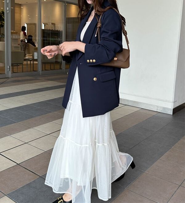 RANAN（ラナン）の「洗える！ゴールド調ボタンWテーラードジャケット（テーラードジャケット）」｜詳細画像