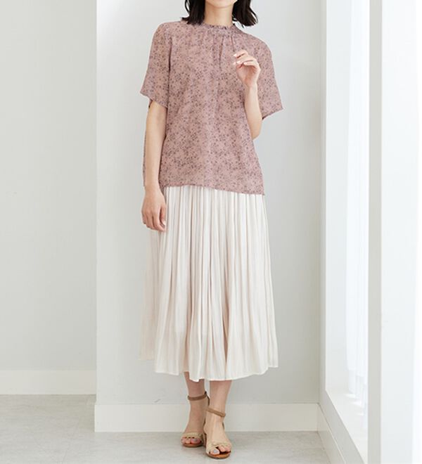 BELLUNA（ベルーナ）の「〈日比谷花壇〉フリル衿シフォンブラウス（ブラウス）」｜詳細画像