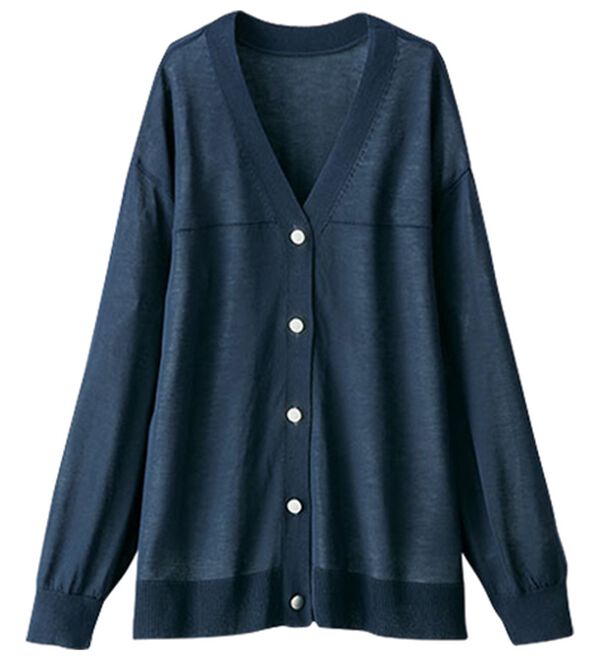 BELLUNA（ベルーナ）の「【快適Ｌａｂ．】シャリ冷！洗える多機能ニットカーディガン（ニットカーディガン）」｜詳細画像