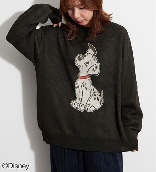 BELLUNA（ベルーナ）の「＜Ｄｉｓｎｅｙ＞【１０１匹わんちゃん】ジャカードゆったりセーター（ニット・セーター）」｜詳細画像