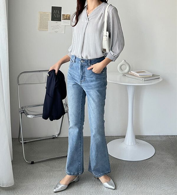 GeeRA（ジーラ）の「シルエットきれい！上品7分袖デザインブラウス（ブラウス）」｜詳細画像