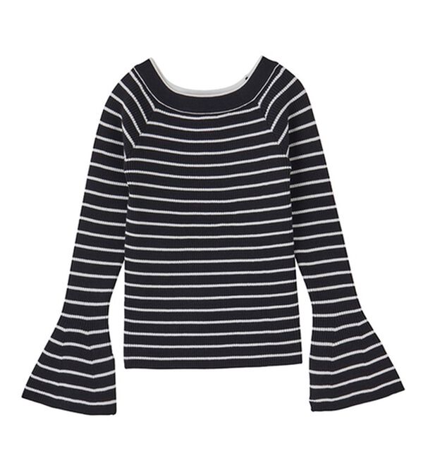 GeeRA（ジーラ）の「バレエネックフレアスリーブニット（ニット・セーター）」｜詳細画像