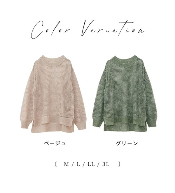 BELLUNA（ベルーナ）の「ラメメッシュニットプルオーバー（ニット・セーター）」｜詳細画像