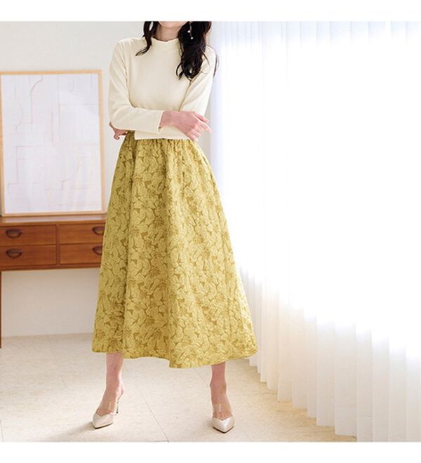 RANAN（ラナン）の「ジャカード素材ドッキングワンピース（ドッキングワンピース）」｜詳細画像