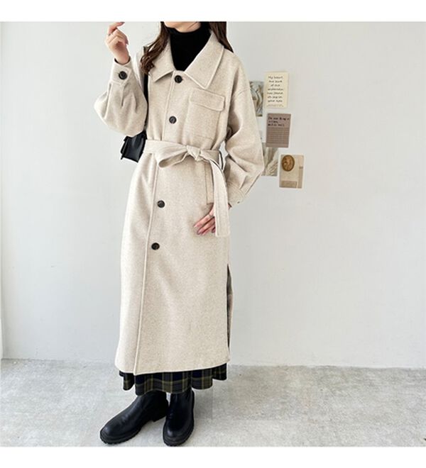 celine ステンカラー　ベルトコート　フィービー CELINE / セリーヌ | フィービー期 クロンビーコート | 38