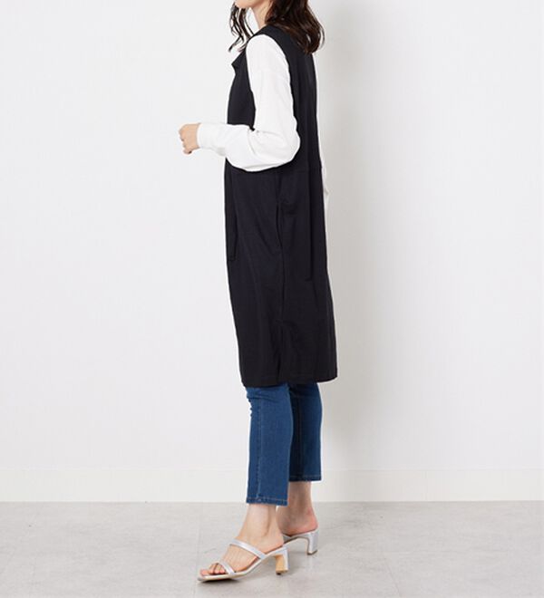 BELLUNA（ベルーナ）の「ドロスト使いポケット付ロングジレ（ジレ）」｜詳細画像