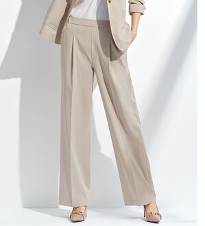 BELLUNA（ベルーナ）の「＜爽楽＞ストレッチワイドパンツ（フルレングスパンツ）」｜グレージュ