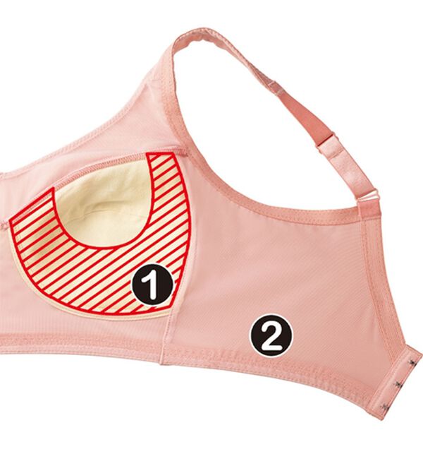 LAVIENNE（ラヴィエンヌ）の「グラマーさんのグッと細見えノンワイヤーブラ（ブラジャー）」｜詳細画像