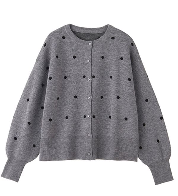 GeeRA（ジーラ）の「ドット柄カーディガン（ニットカーディガン）」｜詳細画像