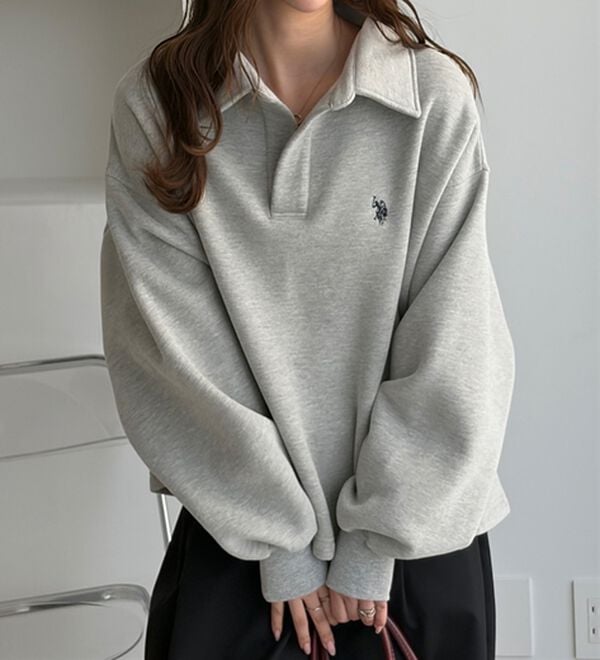 GeeRA（ジーラ）の「【U.S.POLO ASSN.】表ピーチポロ衿スウェット（カットソー）」｜詳細画像