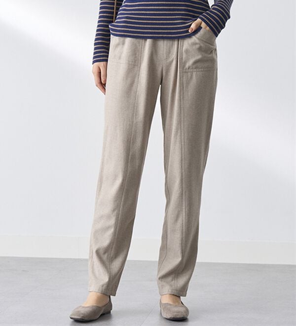 BELLUNA（ベルーナ）の「綿１００％やわらかゆるパンツ（フルレングスパンツ）」｜詳細画像