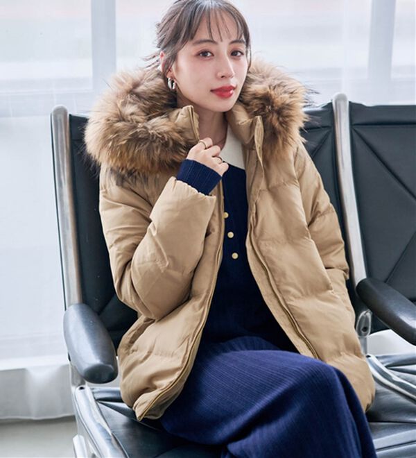 リアルファー付ダウンショートコート - ベルーナ【公式】