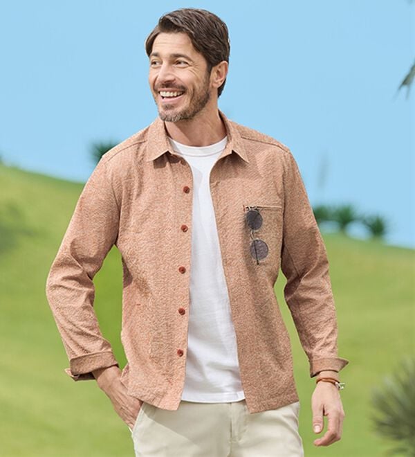 「＜コムルヴァン・オム＞ピケシャーリング涼感ブルゾン（メンズブルゾン）」｜詳細画像