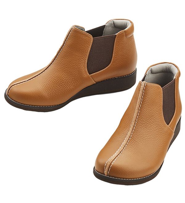 ルフラン（ルフラン）の「メディフィット　５Ｅゆったりサイドゴムブーツ（ブーツ）」｜キャメル