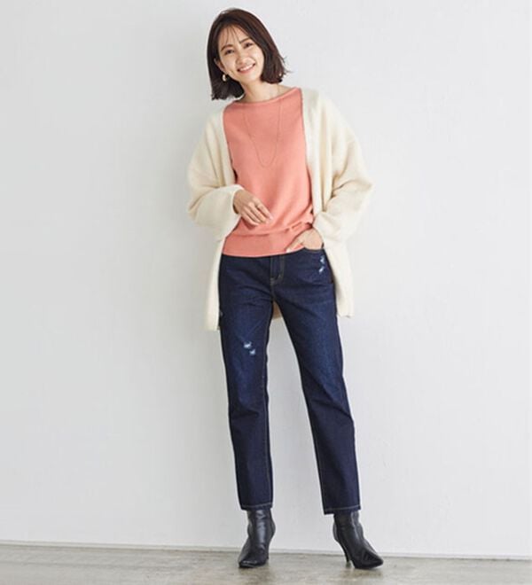 Pierrot（ピエロ）の「【選べる丈】ハイウエストストレートデニム（フルレングスパンツ）」｜詳細画像