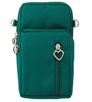 「はっ水加工の多機能携帯ポーチ（ポーチ）」｜グリーン