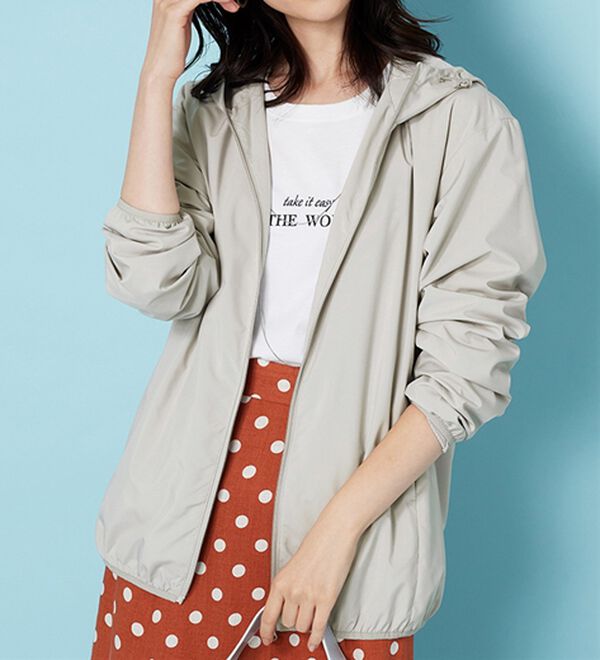 BELLUNA（ベルーナ）の「春に嬉しい花粉対策！フードデザインパーカー（パーカー）」｜ライトグレー