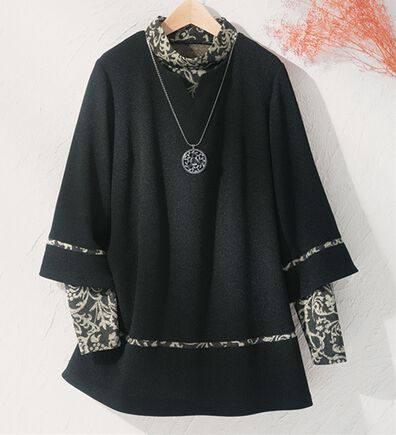 ルフラン（ルフラン）の「日本製　ニットちりめんアンサンブル（アンサンブル）」