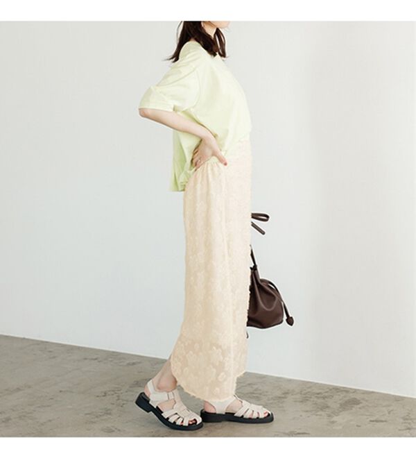 GeeRA（ジーラ）の「フリンジシアージャカードタイトスカート（ロングスカート）」｜詳細画像