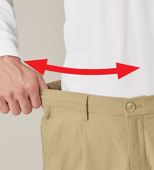 「【４本組】のびのび快適アクティブチノパンツ（メンズフルレングスパンツ）」｜詳細画像