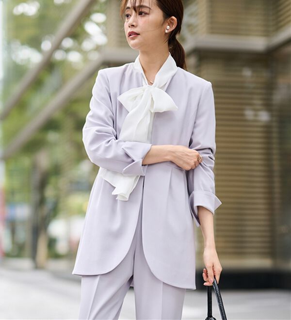 RANAN（ラナン）の「＜２点セット＞ラウンドヘムジャケットセットアップ（パンツスーツ）」｜詳細画像