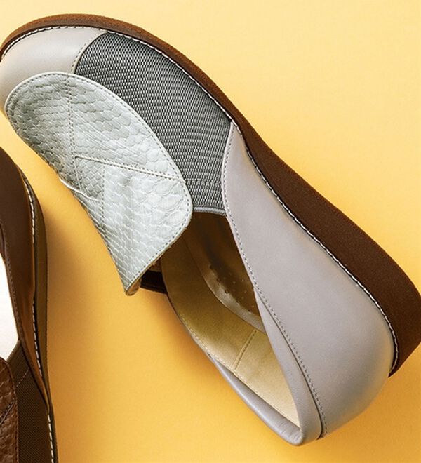 ルフラン（ルフラン）の「外反母趾対応　メディフィット５Ｅゆったりローファーシューズ（ローファー）」｜グレー