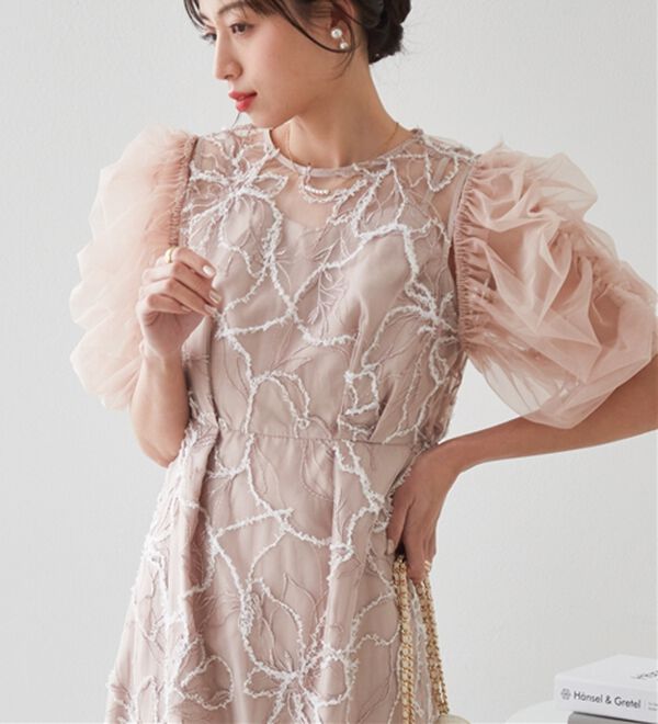 RANAN（ラナン）の「3way袖取り外し可能フェザーレースドレス（その他ワンピース）」｜詳細画像